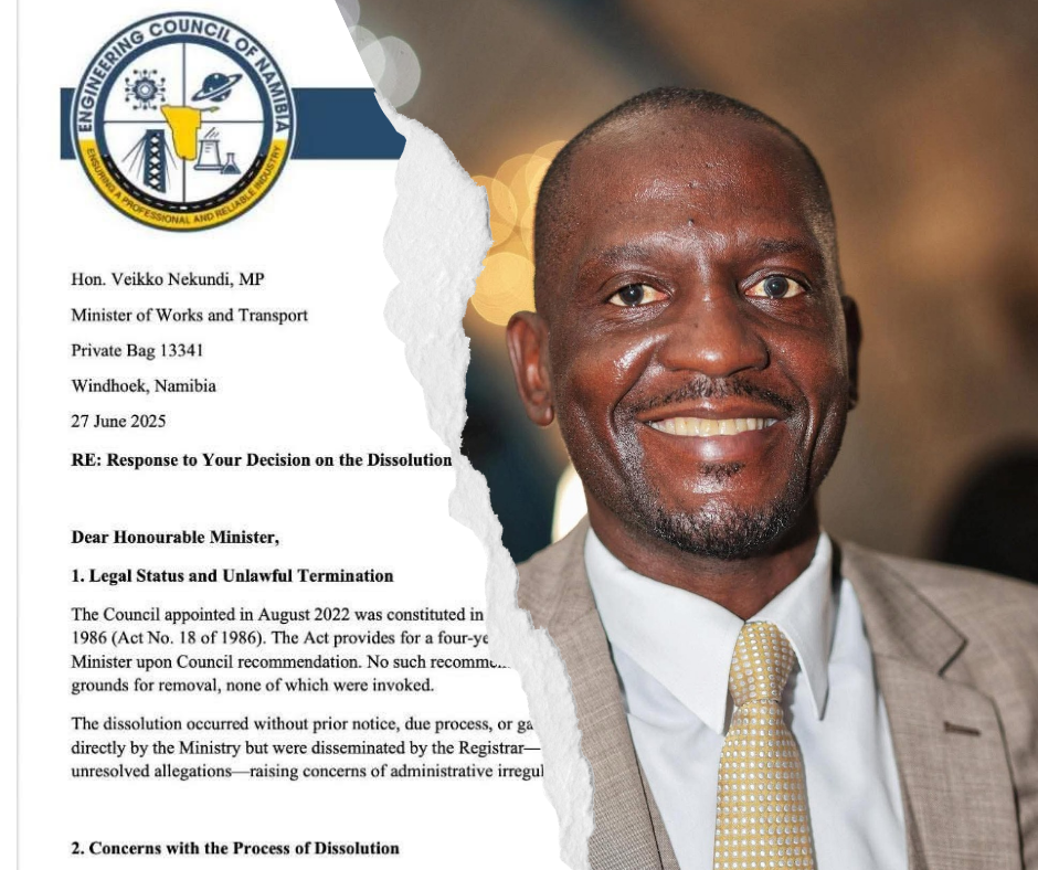 ECN Challenges Minister Nekundi following the dismissals of several members of the Engineering Council of Namibia