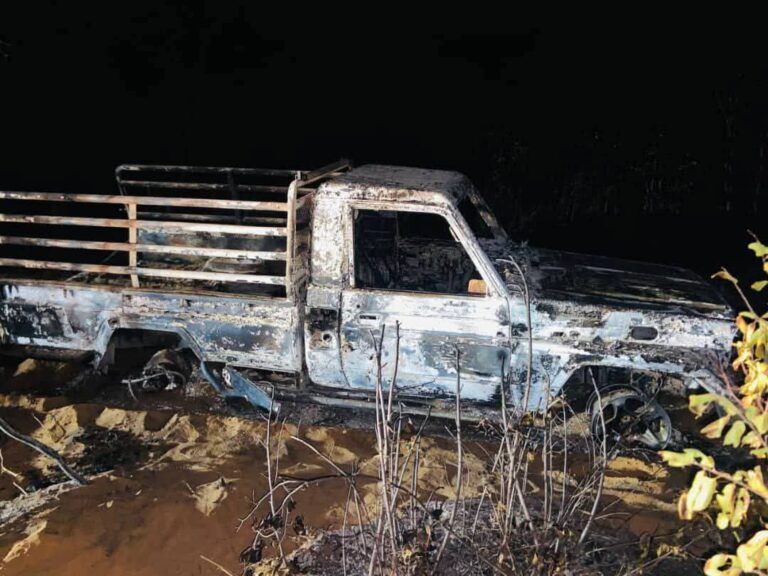 A car was destroyed by fire in Kavango West 9 A car was destroyed by fire in Kavango West.