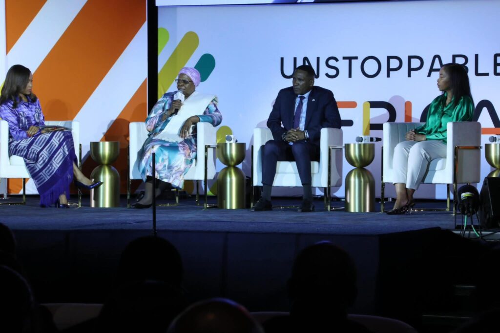President Nandi-Ndaitwah with fellow African leaders at Unstoppable Africa 2025 high-level opening panel in New York