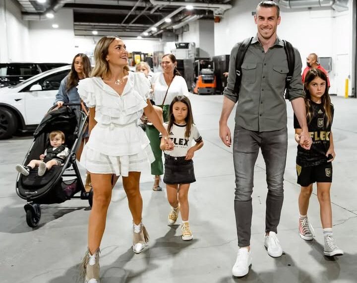 Gareth Bale with family