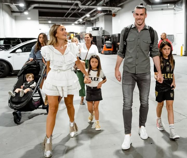 Gareth Bale with family