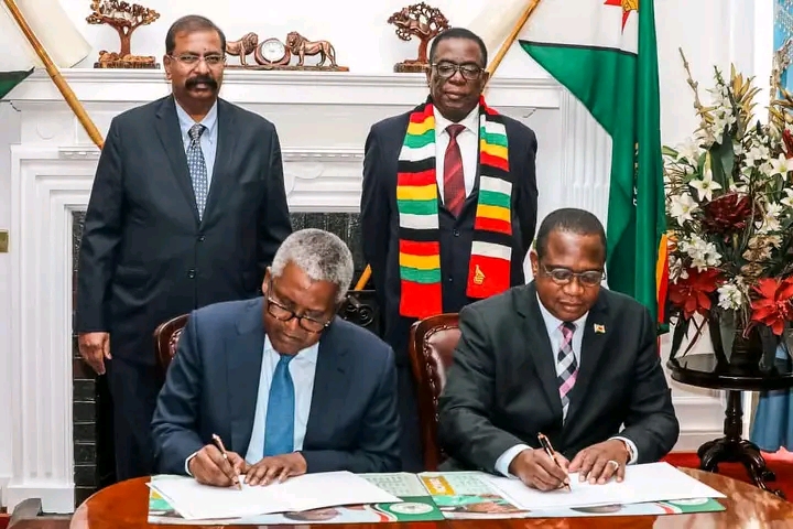 a US$1 billion Memorandum of Understanding (MoU) signed between Dangote and Zimbabwean President Emmerson Mnangagwa