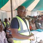 Petrus Ndumba address the supporters at Mayana Village during the joint rally with Paulus Mbangu