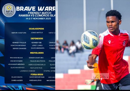 African Stars Dominate Namibia’s 32-Man Preliminary Squad for International Break