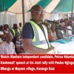 Watch: Petrus Ndumba Kashumali speech at his Joint rally with Paulus Nginga Mbangu at Mayana village, Kavango East