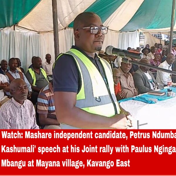 Watch: Petrus Ndumba Kashumali speech at his Joint rally with Paulus Nginga Mbangu at Mayana village, Kavango East