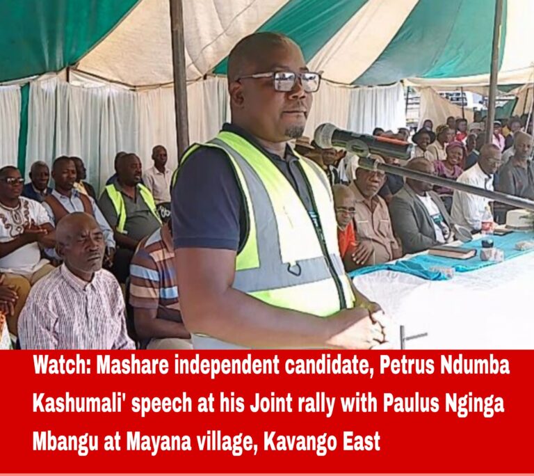 Watch: Petrus Ndumba Kashumali speech at his Joint rally with Paulus Nginga Mbangu at Mayana village, Kavango East 6 Watch: Petrus Ndumba Kashumali speech at his Joint rally with Paulus Nginga Mbangu at Mayana village, Kavango East