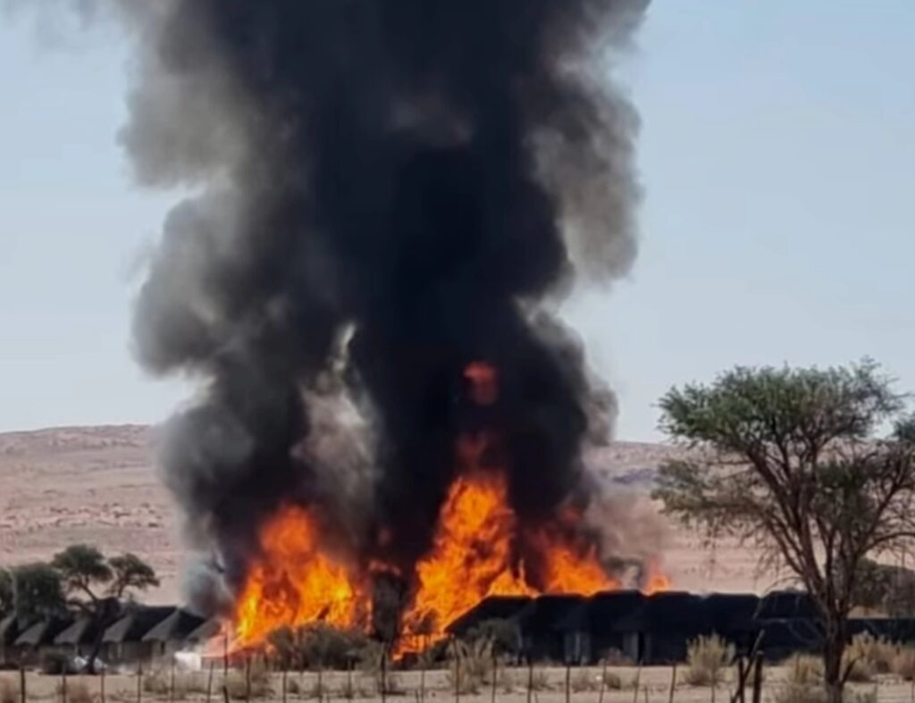 Fire Destroys NWR Staff Quarters at Sesriem 1 Fire breaks out at NWR staff quarters in Sesriem, causing extensive damage.