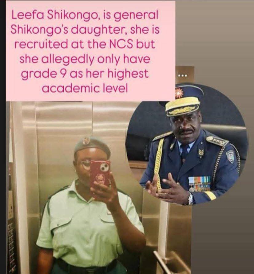 NCS Clarifies Recruitment of Daughter of Lieutenant-General Joseph S. Shikongo 1 1000086990 1