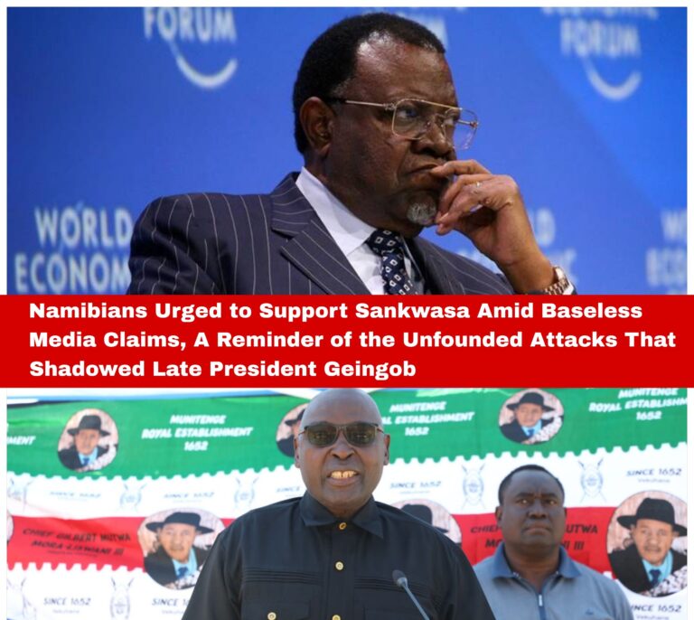 Hage Geingob and James Sankwasa
