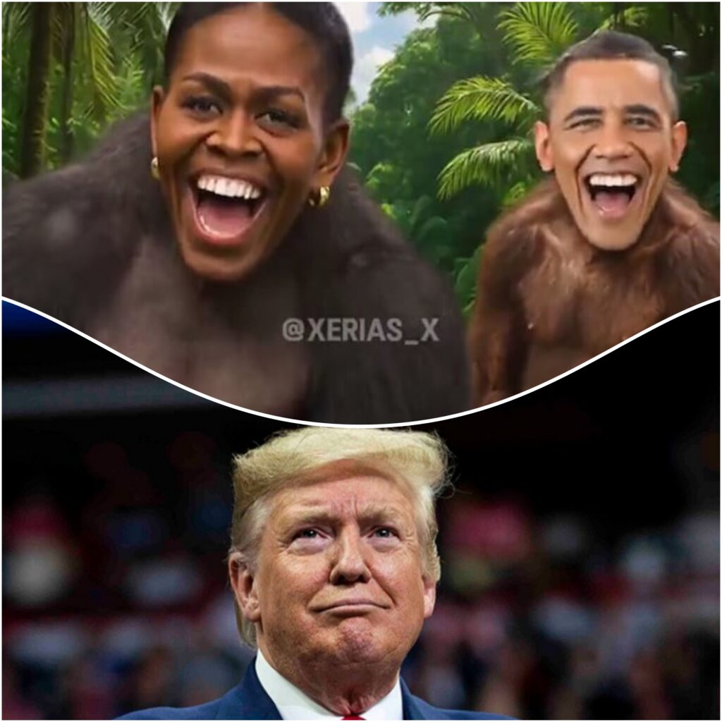 Trump Shares Racist AI video Depicting Barack and Michelle Obama as Apes 1 Trump Shares Racist AI video Depicting Barack and Michelle Obama as Apes
