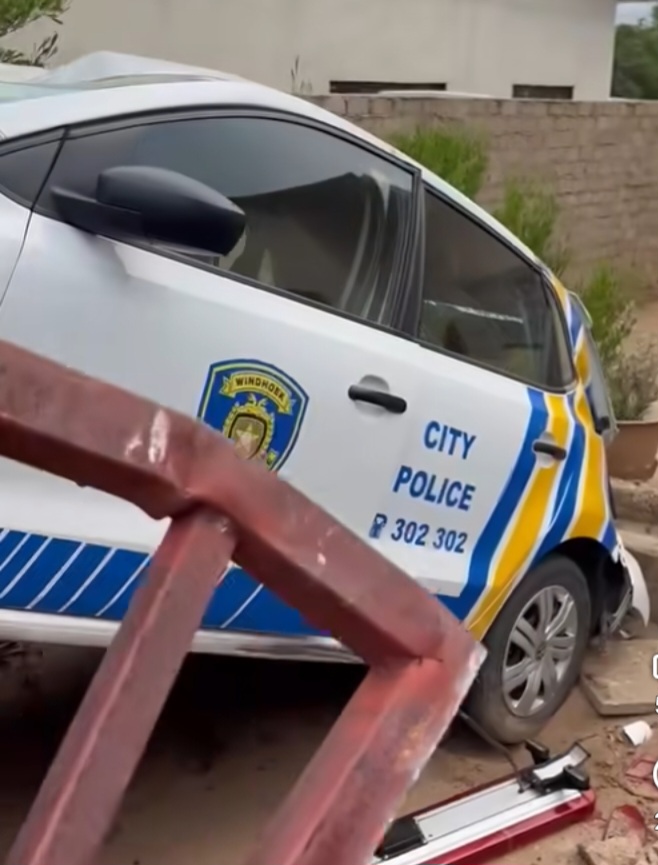 Mentally Unstable Man Steals Police Vehicle, Crashes in Khomasdal 1 1000397068