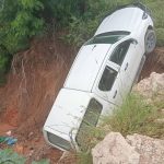 Vehicle Falls Into Eroded Sinkhole in Rundu