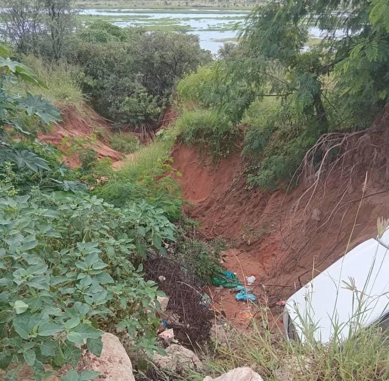 Vehicle Falls Into Eroded Sinkhole in Rundu 2 FB IMG 17727070714492