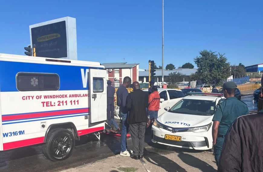 Pedestrian was stuck by a car at Independence Avenue in Windhoek