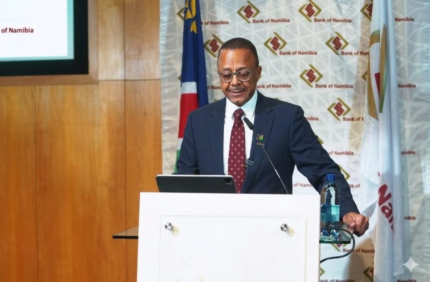Governor Ebson Uanguta at the Monetary Policy Committee (MPC) meeting