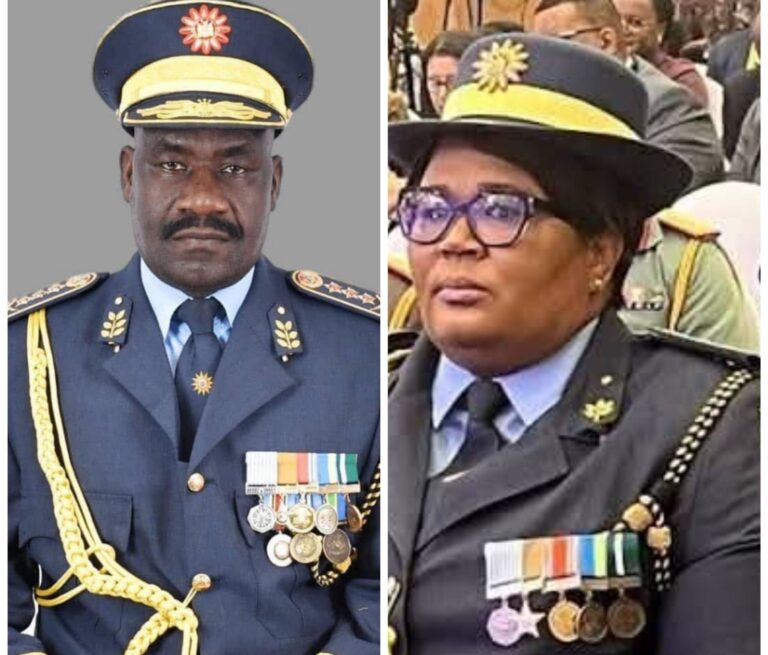 Lieutenant General Joseph Shikongo (left) and Major General Anne-Marie Nainda (right)
