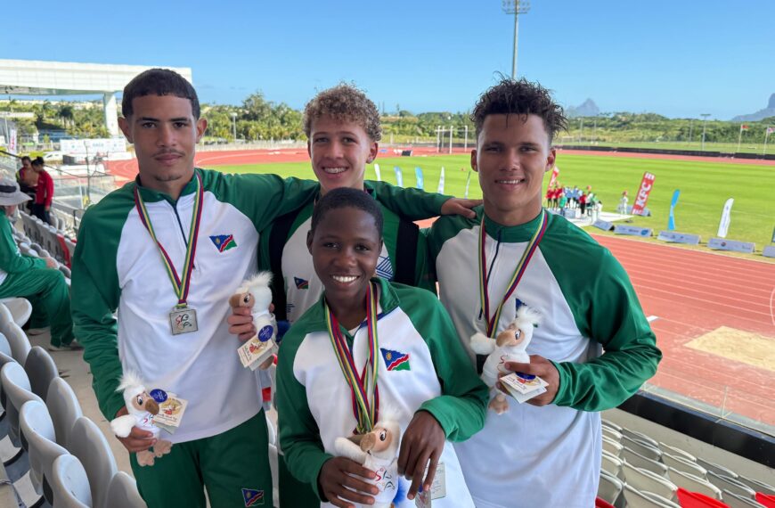 Team Namibia Shines at SACA U18 and U20 Championships in Mauritius as Maria Kanyanga Secures Double Gold