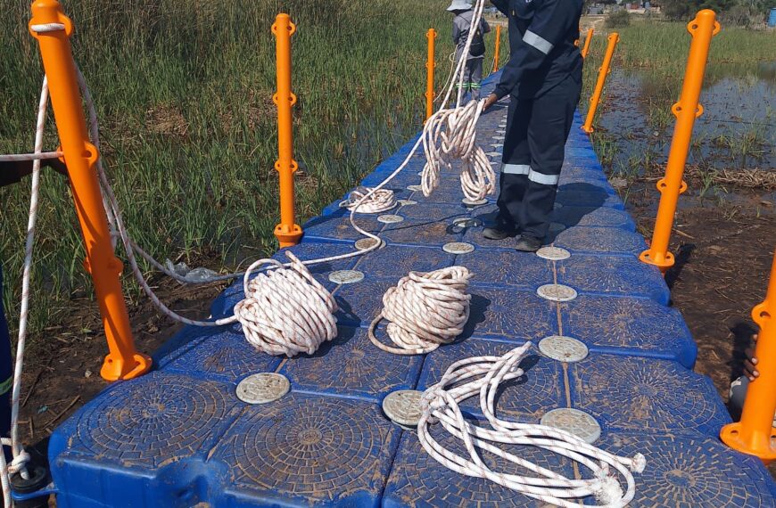 The Updated World 3 Ropes for Floating Pontoon Bridge Stolen at Sikanduko Ahead of Official Opening
