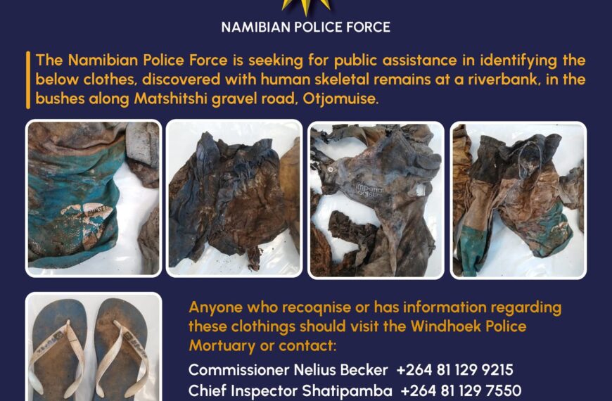 Police seek public assistance in identifying human remains found in Otjomuise