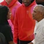 Obama Encourages WNBA Stars During Surprise Visit Ahead of All-Star Weekend