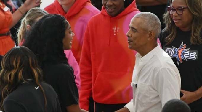 Obama Encourages WNBA Stars During Surprise Visit Ahead of All-Star Weekend