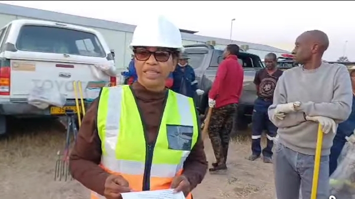 Ongwediva Residents, Councillors and Private Partners Join Cleaning Campaign 1 The Mayor of Ongwediva Her Worship Naemi Amuthenu