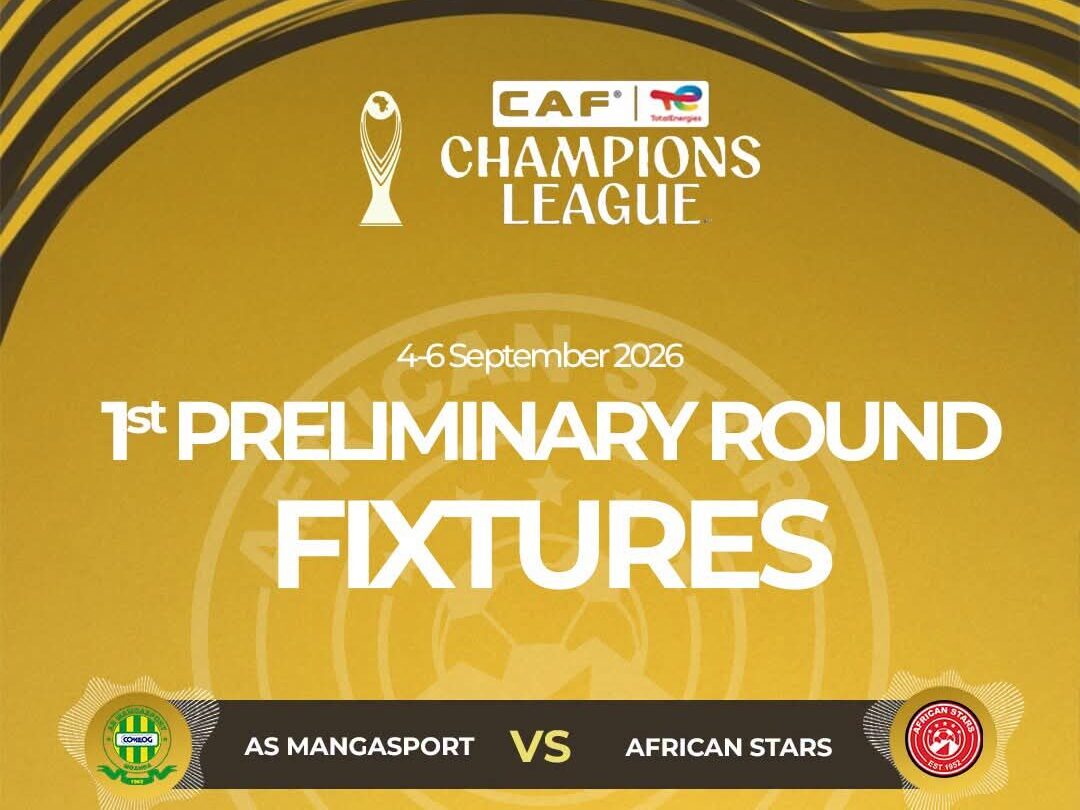 African Stars Face Gabon's AS Mangasport, UNAM Meet Angola's Kabuscorp 1 African Star FC to face AS Mangasport of Gabon