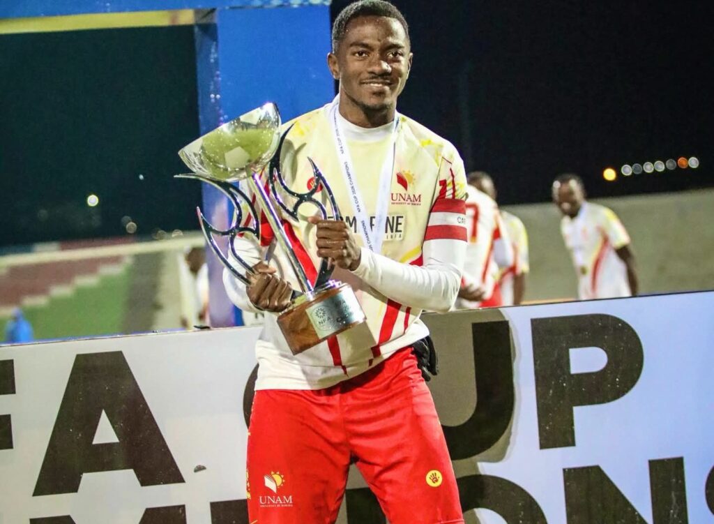 Paulus Amutenya after winning NFA Cup 2026 with UNAM