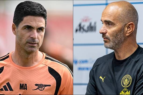 Manchester City and Arsenal Lineups for Community Shield Clash 1 Arsenal vs Manchester City | picture Arteta (left), Enzo Maresca (right) | GETTY Images