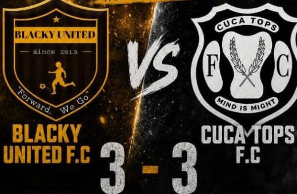 Blacky United and Cuca Tops Share Six Goals in 3-3 Friendly Draw