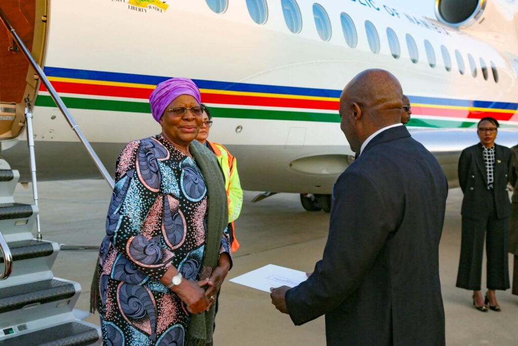 President Nandi-Ndaitwah Heads to Luanda for Extraordinary AU Summit 8 Presidency Netumbo Nandi-Ndaitwah with Dr. Elias Ngurare