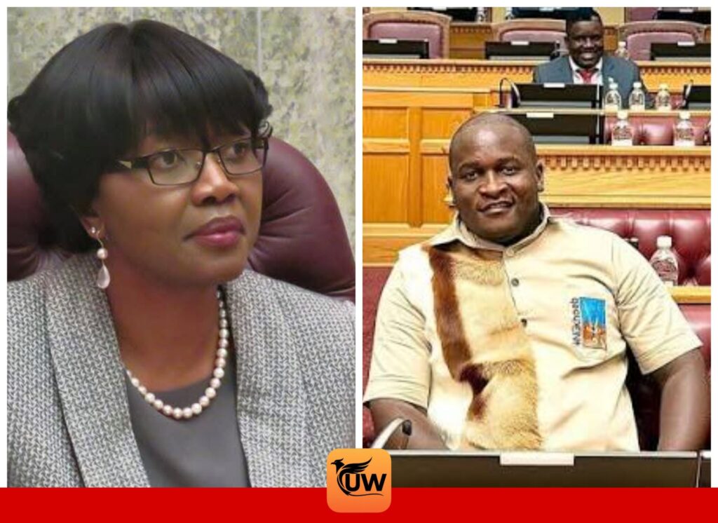 National Assembly Goes on Break Until Next Tuesday Following Motion Calling for the Removal of Speaker 7 Speaker Saara Kuugongelwa-Amadhila (left), IPC MP Michael Mulunga (right)