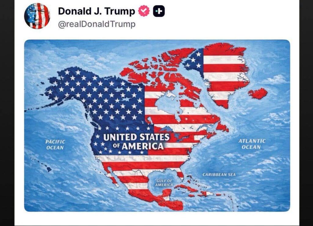 Iceland Summons US Ambassador Over Trump Map Showing Iceland and Other Countries Under American Flag 7 Donald Trump post