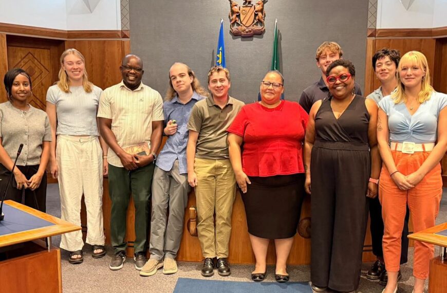American Students explore Namibia Parliament