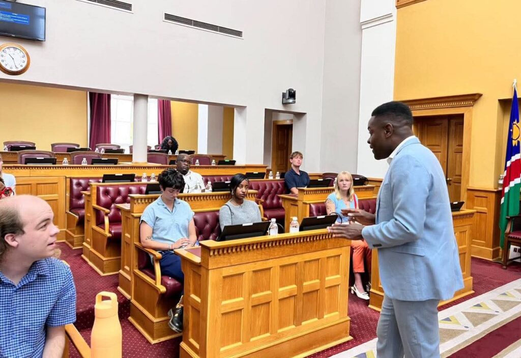 American Students explore Namibia Parliament