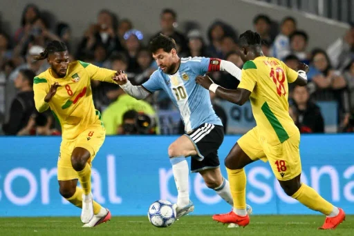 Lionel Messi in his last match for Argentina again Benin