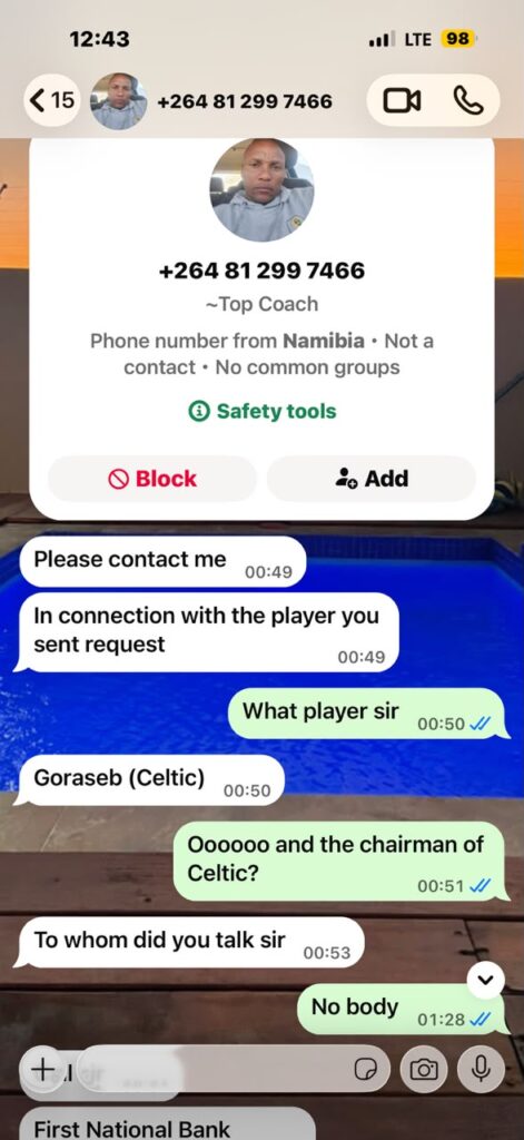 Rundu Chiefs FC New Signings Linked to Alleged NFA e-Connect Transfer Scandal in Erongo 9 IMG 20261009 WA0014