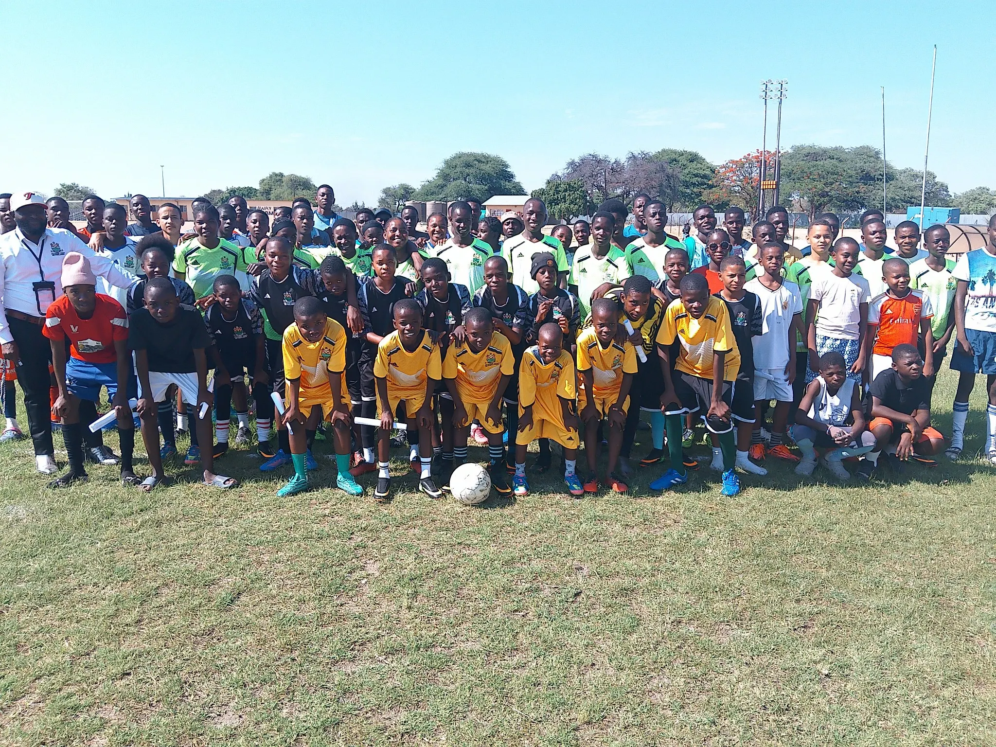 Hundreds Young Footballers attend Green World Soccer links trial in Rundu
