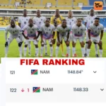 Namibia ranked 122 dropped with one point